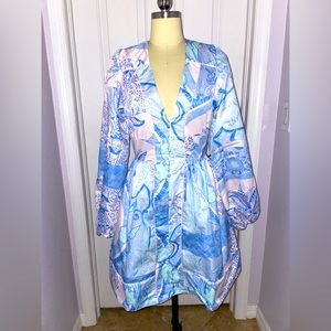 Liliana Meza Blue Print Dress